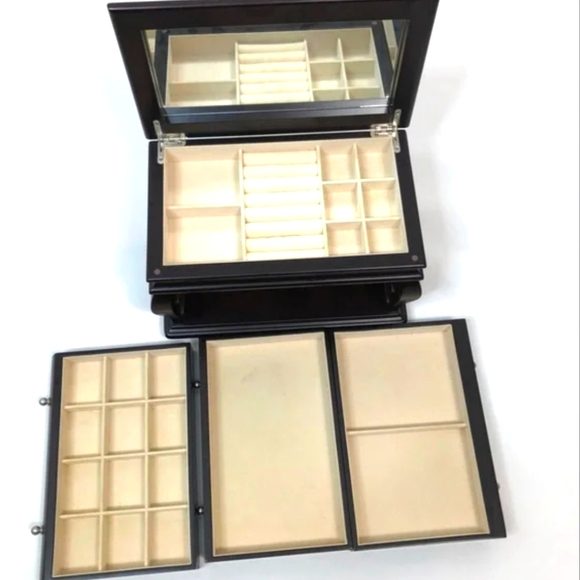 Things Remembered Solid Wood Elegant Wooden Jewelry Box - Picture 6 of 6